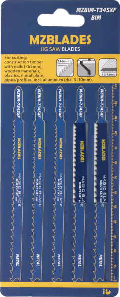 Multizaag MZBIM-T345XF Decoupeerzaagblad Staal - 5 Stuks - Detailed view of the product