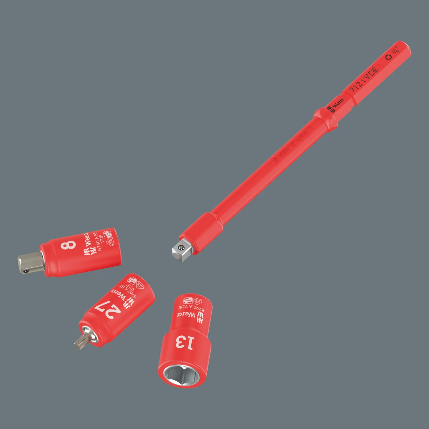 Wera 05006642001 Kraftform Kompakt A VDE 712 I Adapterkling Geïsoleerd - 1/4"X 154mm thumbnail 4