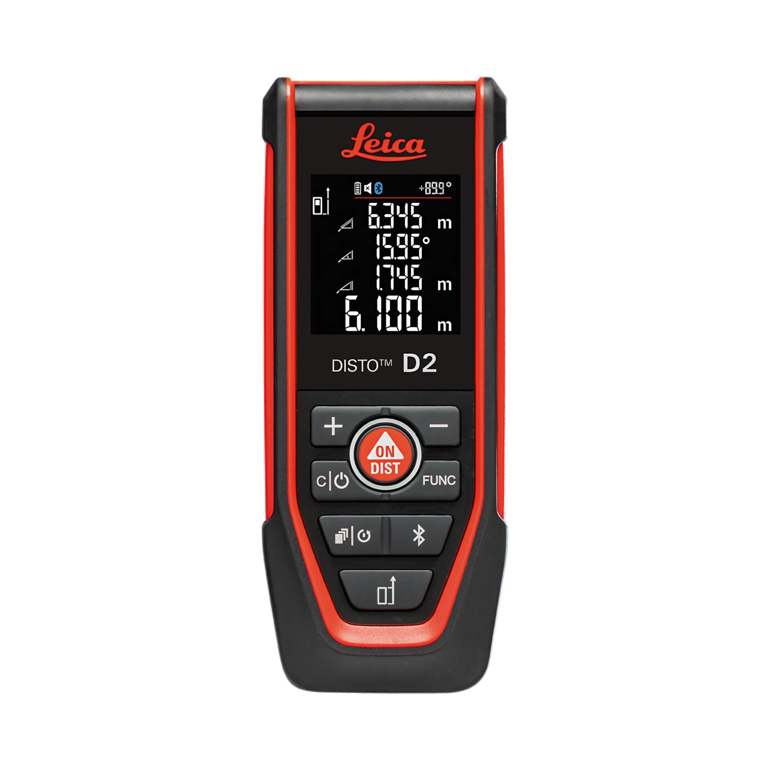 Leica D2-2 Afstandsmeter In Tas - Bluetooth / NFC - Rood - 150m - IP54 thumbnail 2