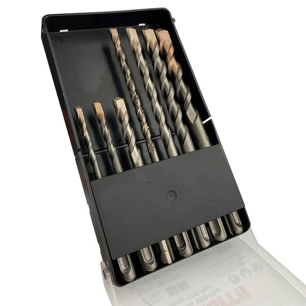 Fit-to-Fix 009-KA070076 7-delige Uni SDS-Plus Premium Hamerborenset - 2-snijder - PVC - 5-6-8x110mm + 6-8-10-12x160mm - Detailed view of the product