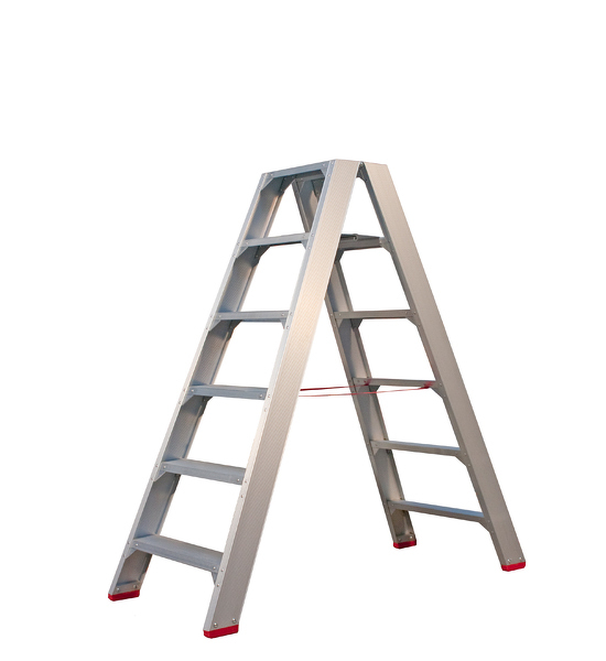 Little Jumbo 4741000206 SuperPRO Dubbele Trap - Aluminium - 2 X 6 Treden - Max. Werkhoogte 3.45 M.