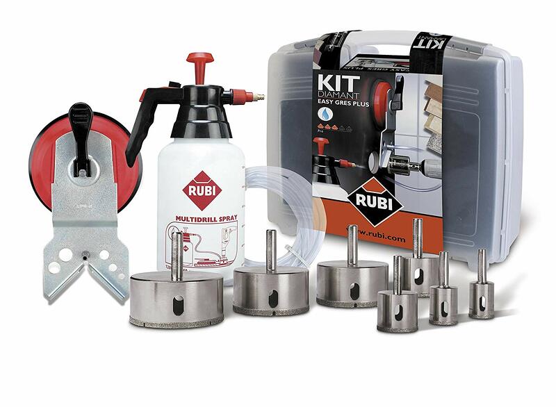 Rubi 50937 9-delige EasyGres Diamantborenset Voor Nat Boren Incl. Accessoires