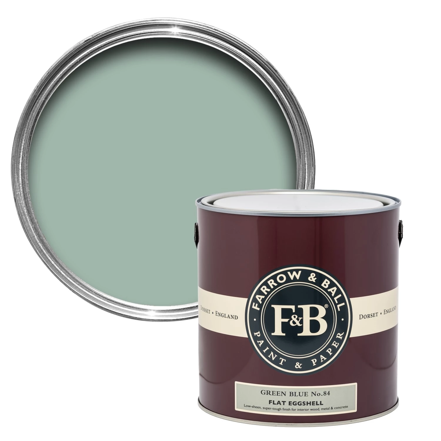 Farrow&Ball Flat Eggshell Green Blue No.84 - 750ml