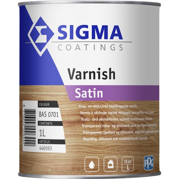 sigma varnish satin kleurloos 1 ltr