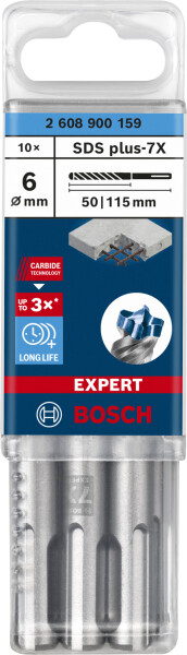 Bosch 2608900159 EXPERT Hamerboor SDS Plus-7X 10st 6x50x115mm - Detailed view of the product