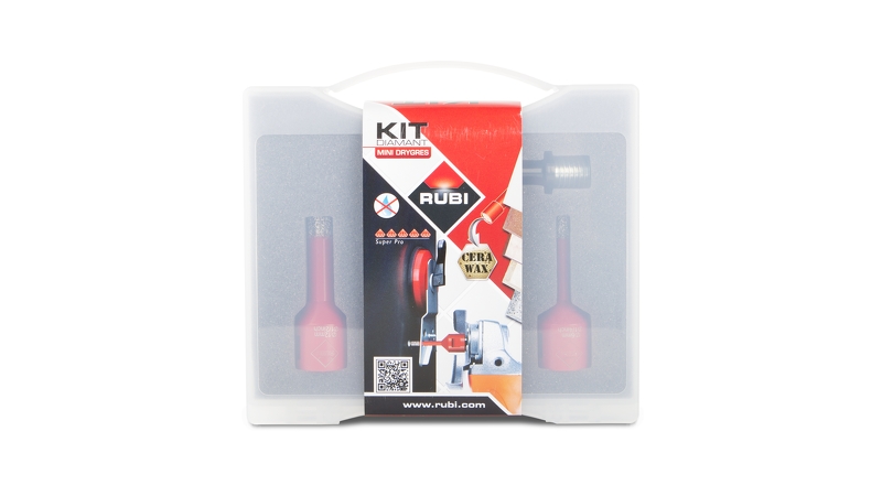 Rubi 50938 4-delige Diamantborenset Voor Droogboren Incl. Adapter - 6-8-10-12mm - Detailed view of the product