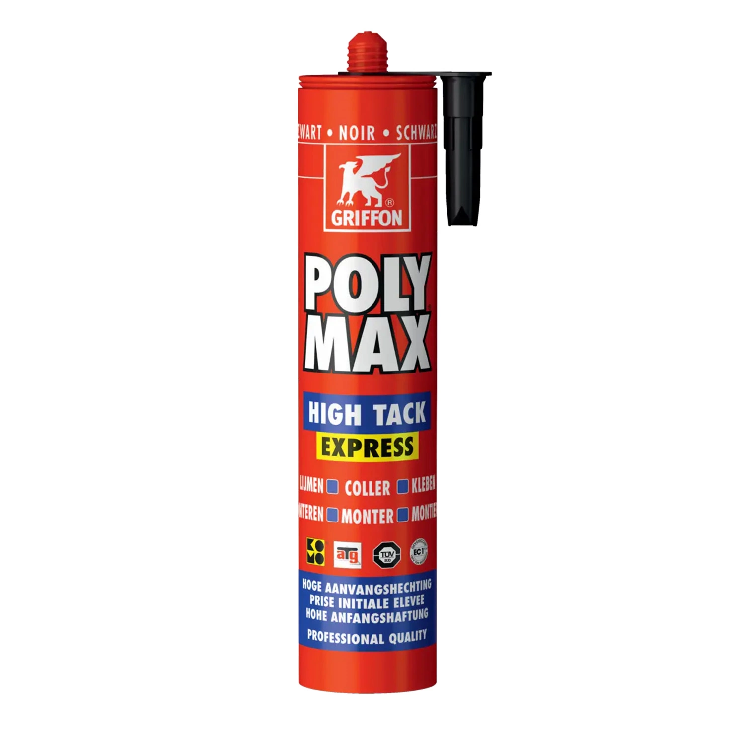 Griffon Poly Max High Tack Express Montagelijm - Koker - Zwart - 435gr
