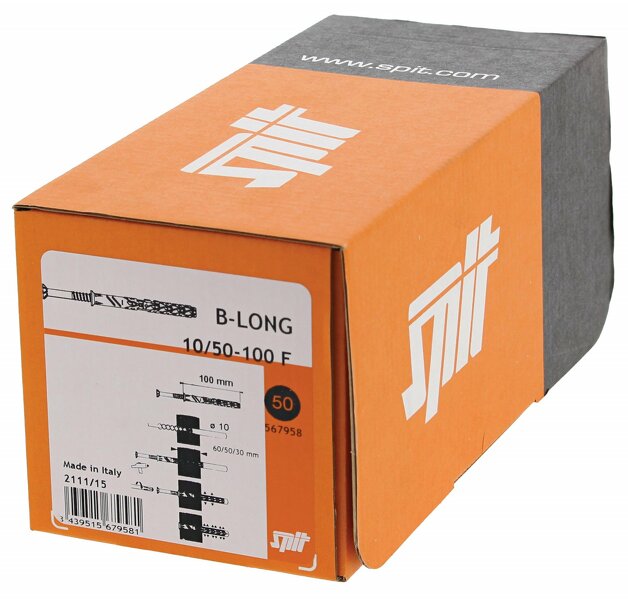 Spit 567962 B-Long Constructieplug F - TX40 - 10.0 X 180/130mm - Verzonken Kop - Voldraad - Verzinkt (1st) - Detailed view of the product