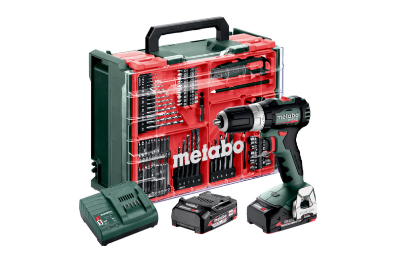 Metabo SB 18 L BL Mobile Workshop 18V Li-ion Accu Klopboor-/schroefmachine Set (2x 2.0Ah Accu) In Koffer Incl. 78-Delige Accessoiresset - Default image for the product