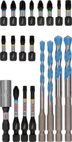 Bosch 2608521U83 20-delige PRO Impact Schroefbits En Multi Construction Boren - Gemengde Set - Detailed view of the product