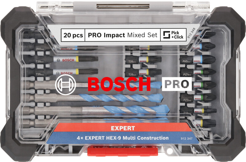 Bosch 2608521U83 20-delige PRO Impact Schroefbits En Multi Construction Boren - Gemengde Set - Default image for the product