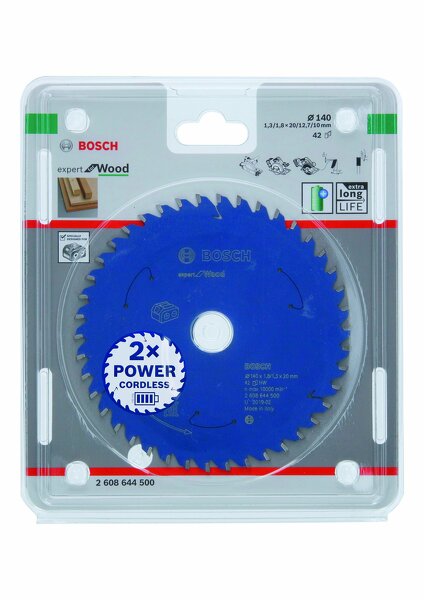 Bosch 2608644500 Expert Cirkelzaagblad - 140 X 20 X 42T - Hout - Carbide - Detailed view of the product