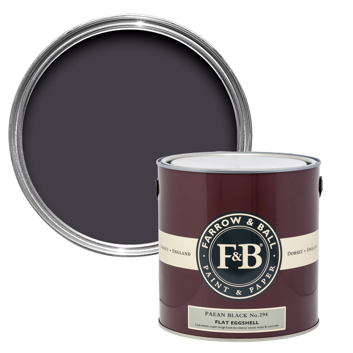 Farrow&Ball Flat Eggshell Paean Black No.294 - 2,5L