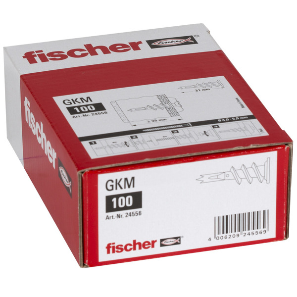 Fischer 24556 Metalen Gipsplaatplug GKM - 31mm (100st) - Detailed view of the product