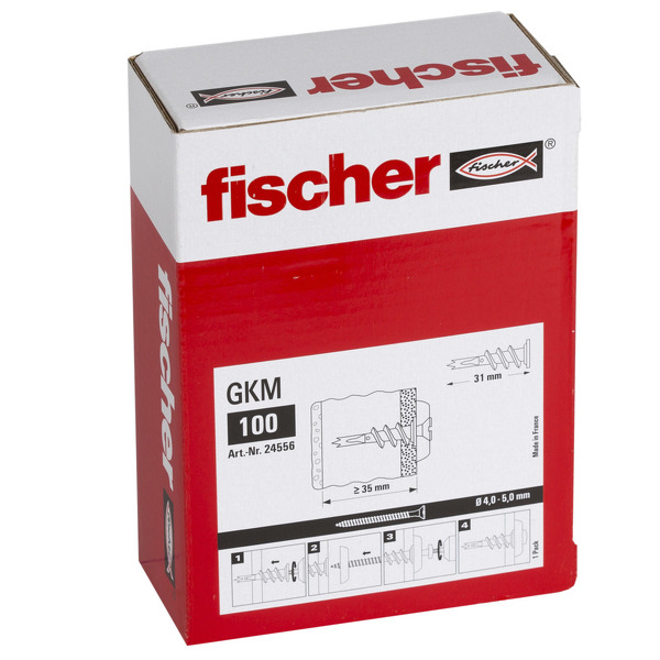 Fischer 24556 Metalen Gipsplaatplug GKM - 31mm (100st) - Detailed view of the product