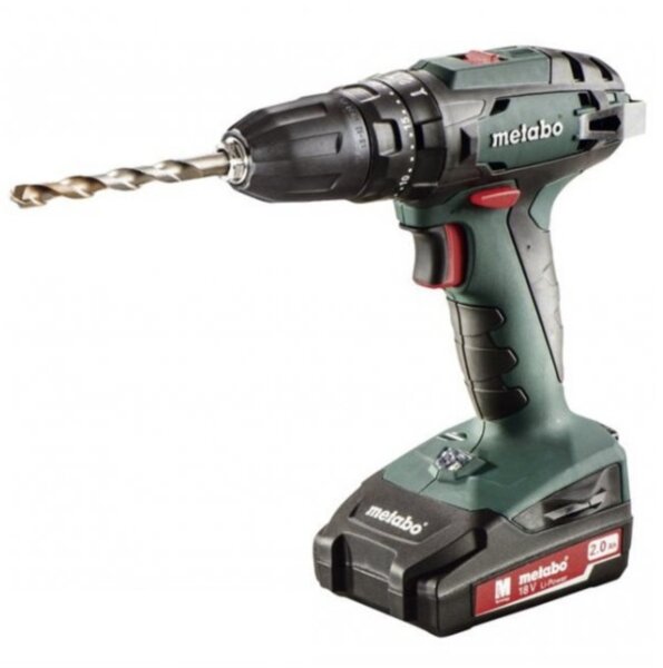 Metabo BS 18 18V Li-Ion Accu Boor-/schroefmachine Set (2x 2.0Ah Li-POWER Accu) In MetaBOX - Detailed view of the product