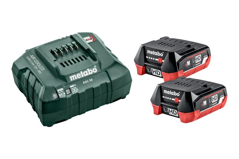 Metabo 685301000 12V LiHD Accu Starterset (2x 4,0Ah) + Lader EAN: 4061792152373