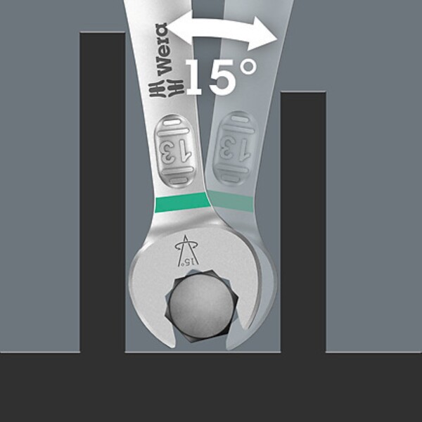 Wera 05020302001 15-delige 6003 Joker 15 Set 1 Ringsteeksleutelset In Etui - 5.5-19mm - Detailed view of the product