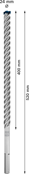 Bosch 2608900239 EXPERT Hamerboor SDS Max-8X - 24x400x520mm - Detailed view of the product