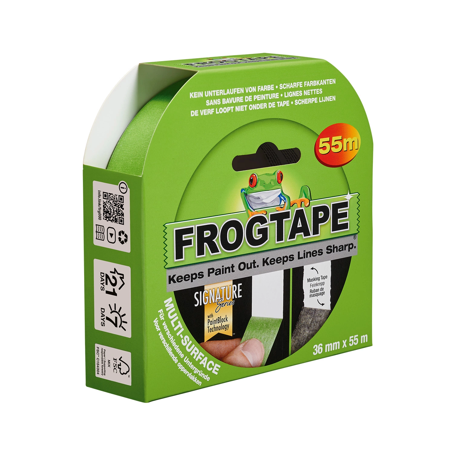 FrogTape Multi Surface Afplaktape 36mm X 55m afbeelding