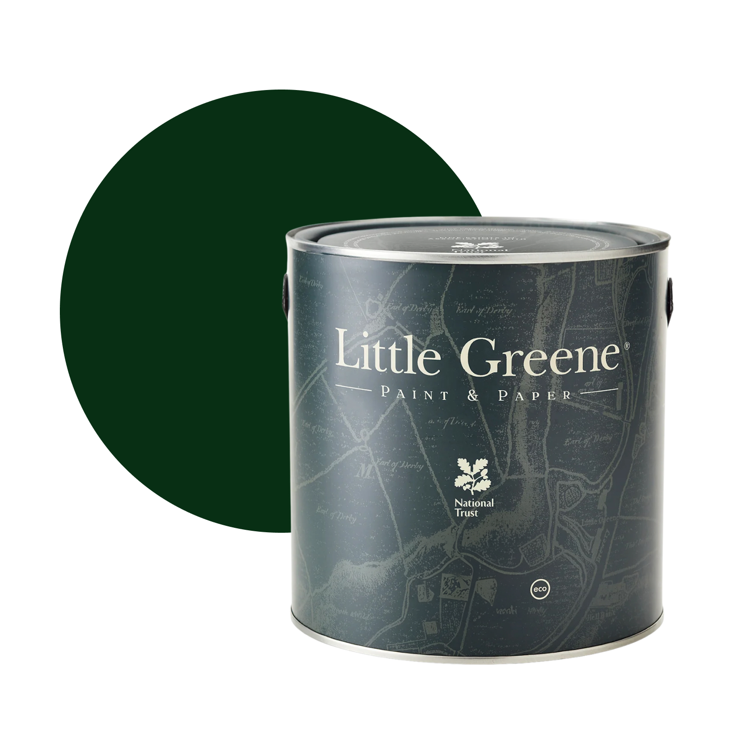 Little Greene Intelligent Matt Emulsion - Dark Brunswick Green No. 88 - 5L