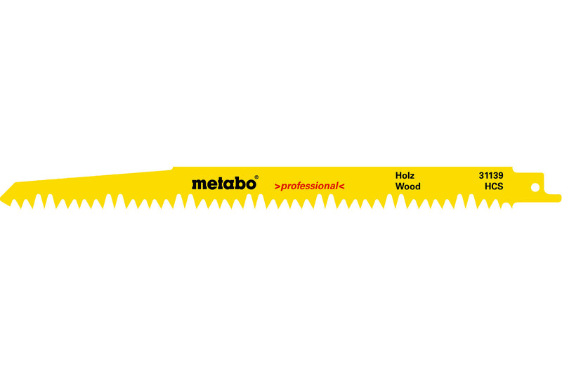 Metabo 631139000 Reciprozaagblad - 240 X 5TPI - Hout (2st)