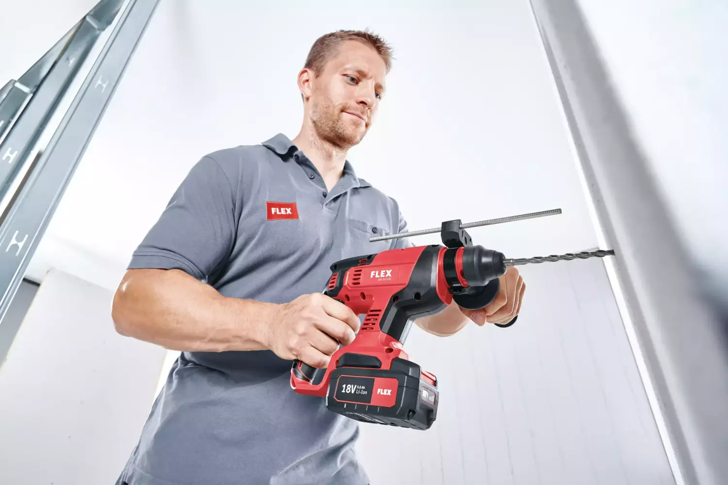 Flex CHE 18.0-EC 18V Li-ion Accu SDS-Plus Boorhamer Body In L-Boxx - Koolborstelloos thumbnail 3