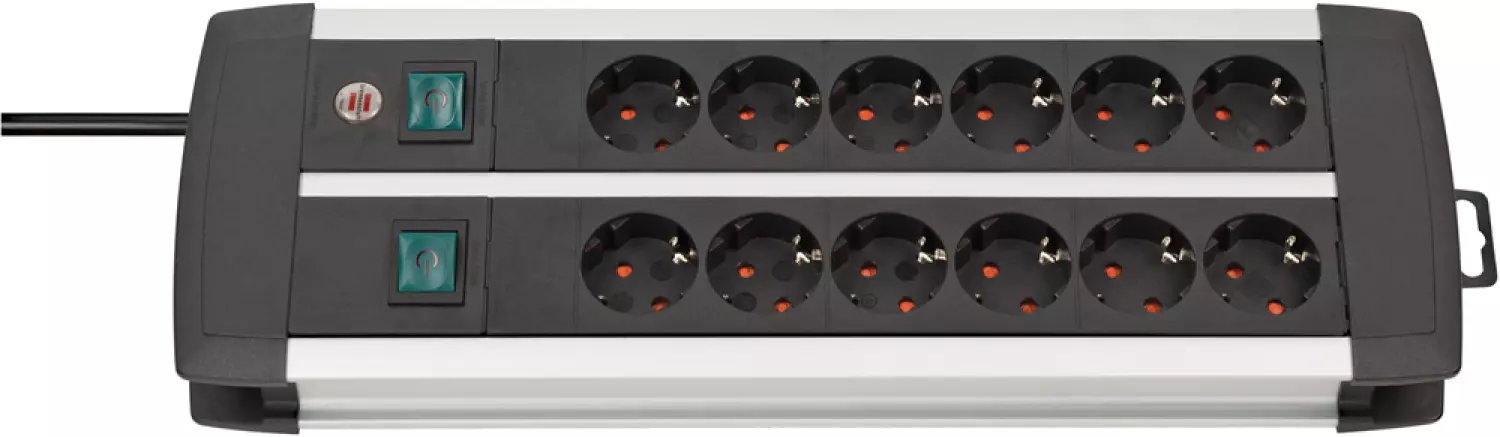 Brennenstuhl 1391000912 12 Voudige Stekkerdoos - 1,5m X 33cm - Antraciet