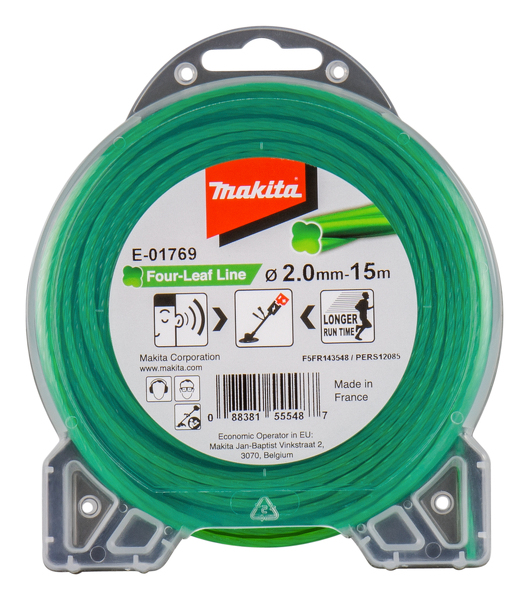 Makita E-01769 Maaidraad Four-Leaf Line Groen - 2,00mm - 15 Meter