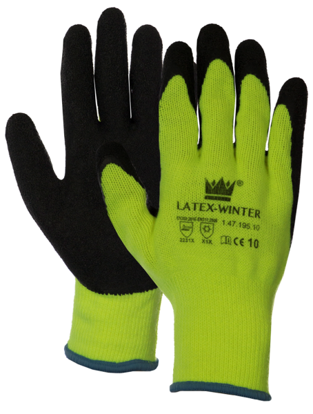 Oxxa 47-195 Winter Werkhandschoenen - Zwart/Fluor Geel - 11/XXL