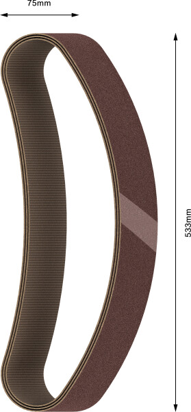Bosch 2608607259 Schuurband X440 - K120 - 75 X 533mm (10st) - Detailed view of the product