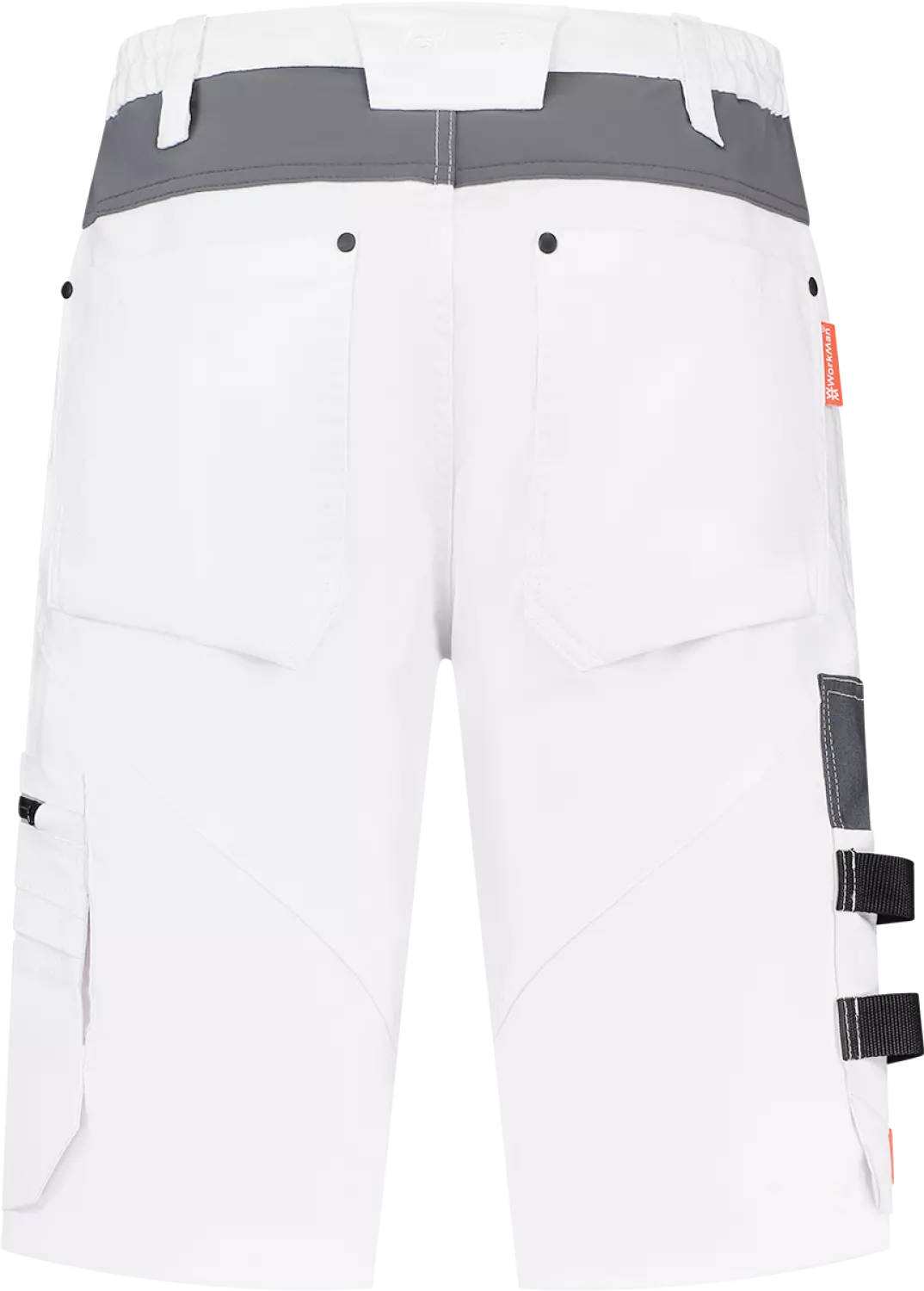Workman 9083 STRETCH Bermuda Werkbroek P2S - Wit / Grijs - Maat 54 (38/34) thumbnail 2