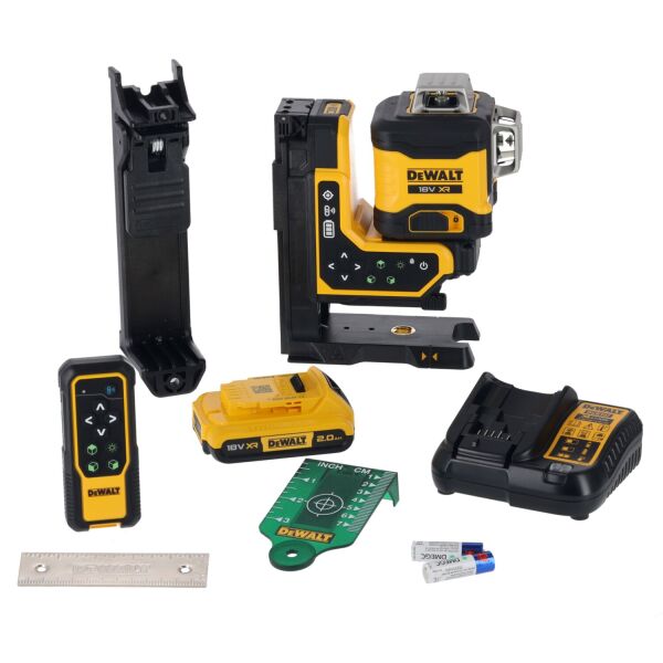 DeWALT DCLE34035D1 18V Li-ion Accu Kruislijnlaser Set (1x 2.0Ah Accu) In TSTAK - Goren