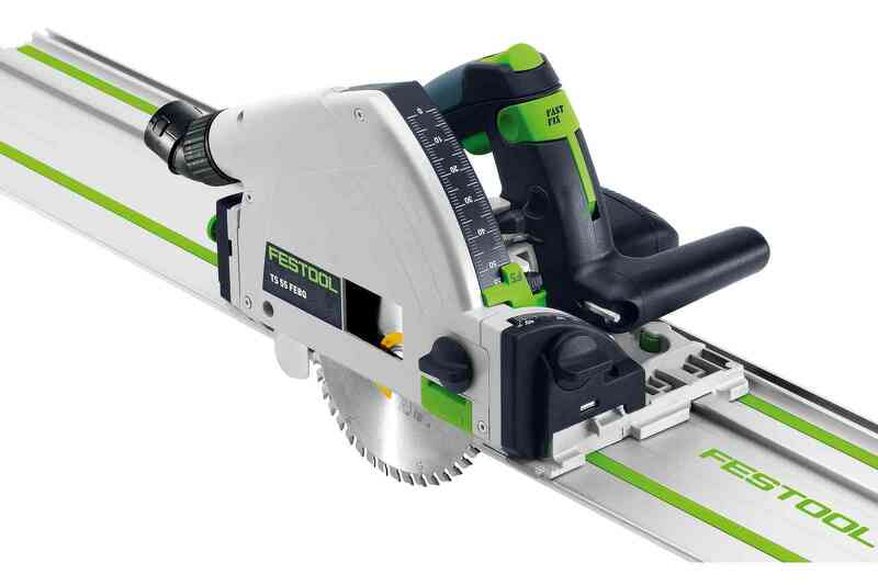 Festool TS 55 FEBQ-Plus-FS Invalcirkelzaagmachine Incl. Geleiderail In Systainer - 1200W - 160mm - Detailed view of the product