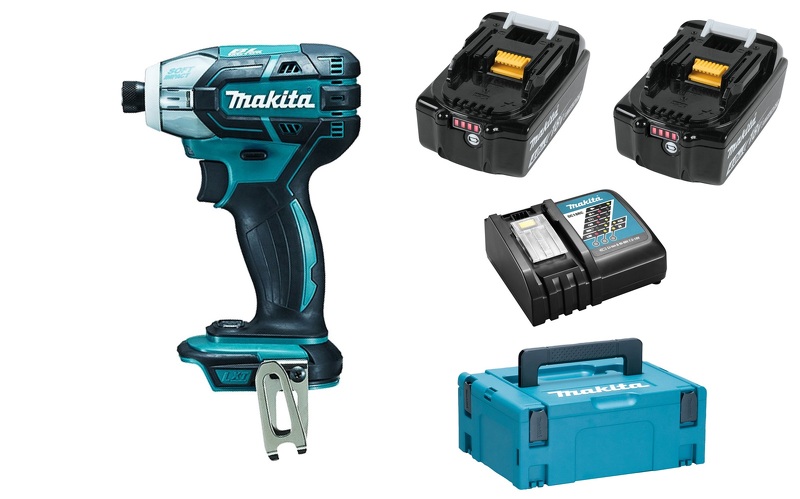 Makita DTS141RMJ 18V Li-Ion Accu Impuls Slagschroevendraaier Set (2x 4.0Ah Accu) In Mbox - Koolborstelloos EAN: 88381684538