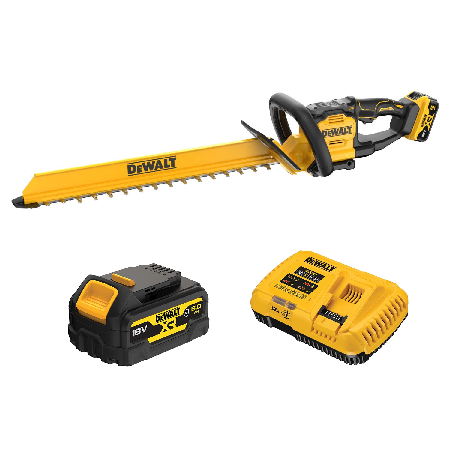 DeWALT DCMHT567P1-QW 18V Li-ion Accu Heggenschaar Set (1x 5.0Ah Accu) - 60cm