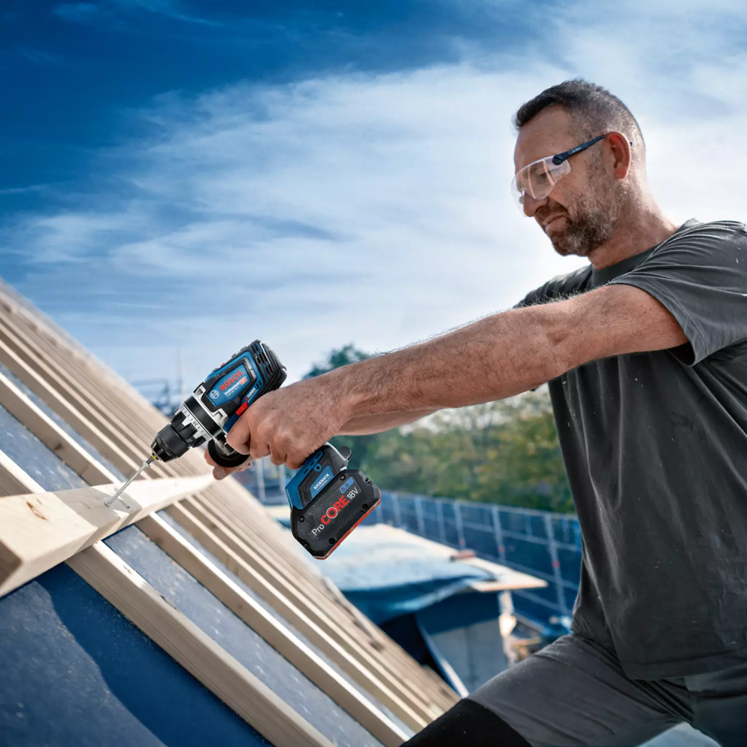 Bosch GSB 18V-150 C 18V Li-Ion Accu BiTurbo Schroefklopboormachine Body In L-Boxx - 150Nm - Koolborstelloos thumbnail 3