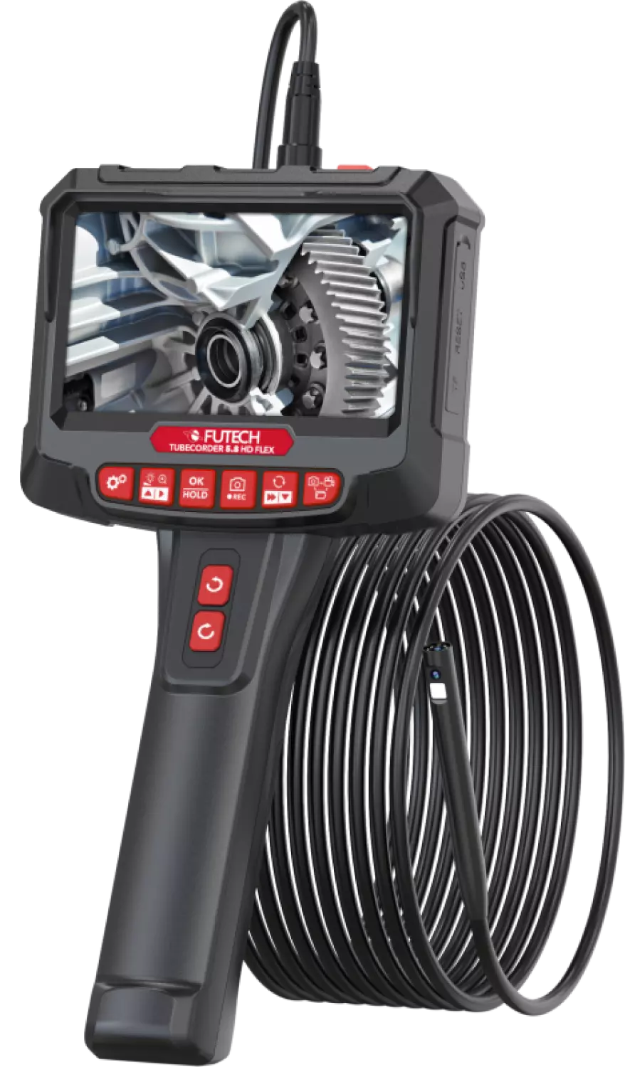 FUTECH Tubecorder 5.8 Flex Inspectiecamera - 8mm X 5m - 360° Draaibare Camera