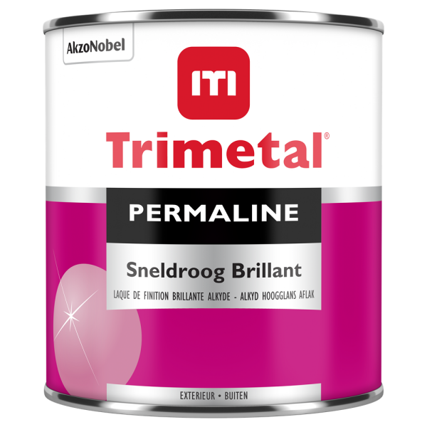 Trimetal Permaline Sneldroog Brillant - Op Kleur Gemengd - 1L