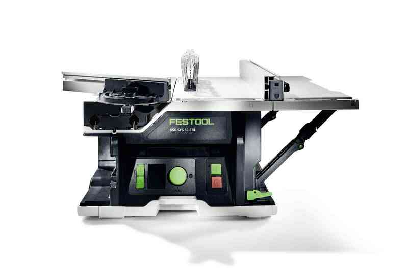 Festool CSC SYS 50 EBI-Set 36V (2x18V) Accu Tafelcirkelzaag Set (2x5,0Ah) Incl. Onderstel En Accessoires - 168mm - Detailed view of the product