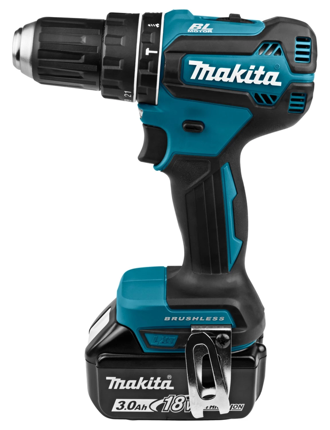 Makita DHP485RFJ 18V Li-Ion accu klopboor-/schroefmachine set (2x 3.0Ah accu) in Mbox - koolborstelloos