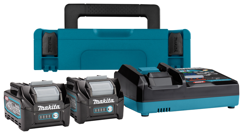Makita 191J81-6 40v XGT Li-ion Accu Starterset (2x 2.5Ah) + Lader In Mbox - Detailed view of the product
