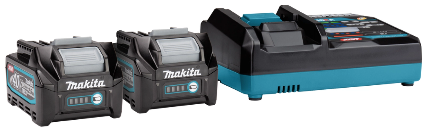 Makita 191J81-6 40v XGT Li-ion accu starterset (2x 2.5Ah) + lader in Mbox