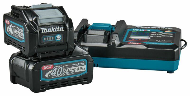 Makita 191L77-9 40V Li-ion Accu Starterset (2x 4.0Ah Accu) + Lader EAN: 88381579063