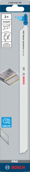 Bosch 2608636793 / T 1018 AFP BiM Decoupeerzaagblad Precision - Metaal (3st) - Detailed view of the product