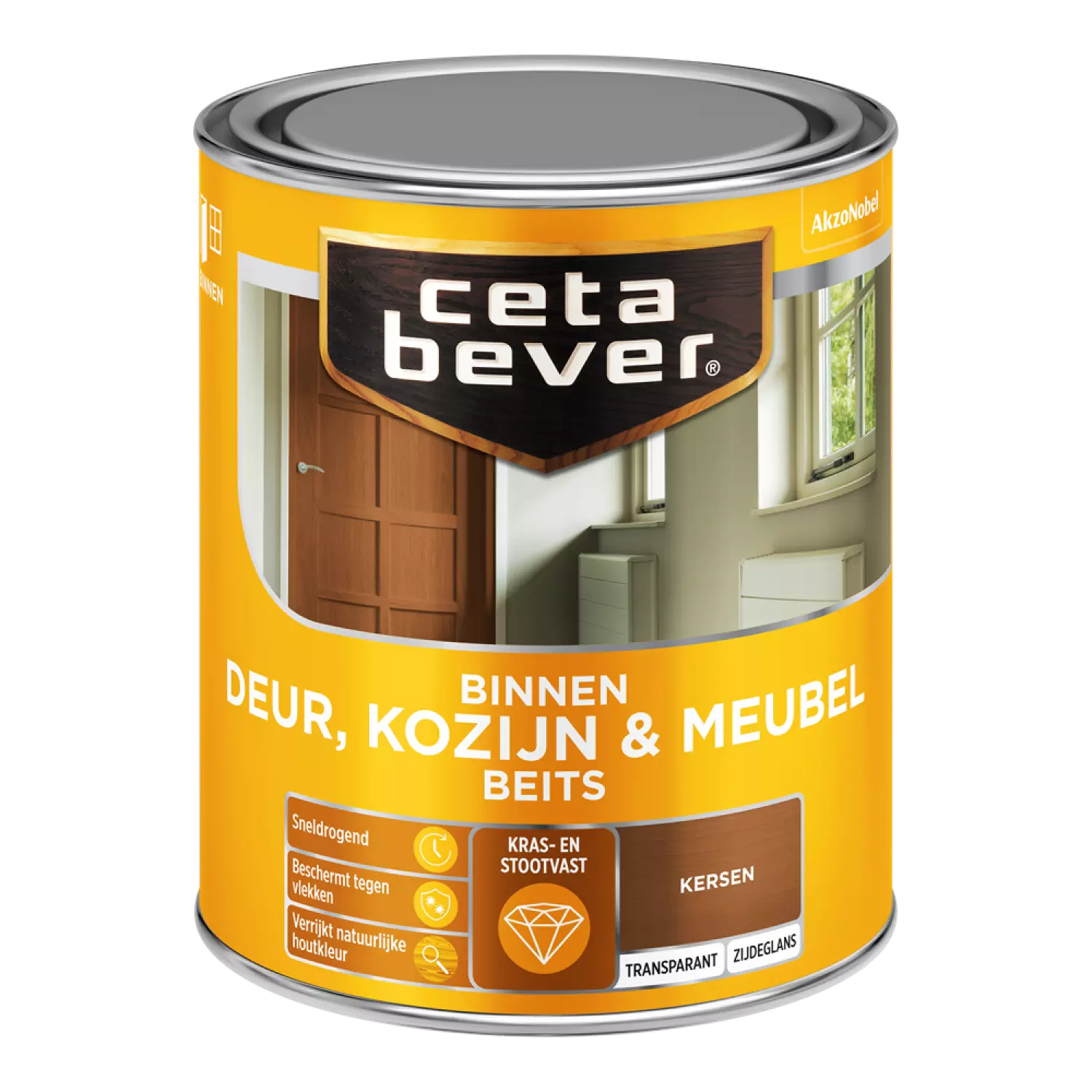 Cetabever Binnenbeits Deuren&Kozijnen Transparant Zijdeglans - Kersen - 0,75L