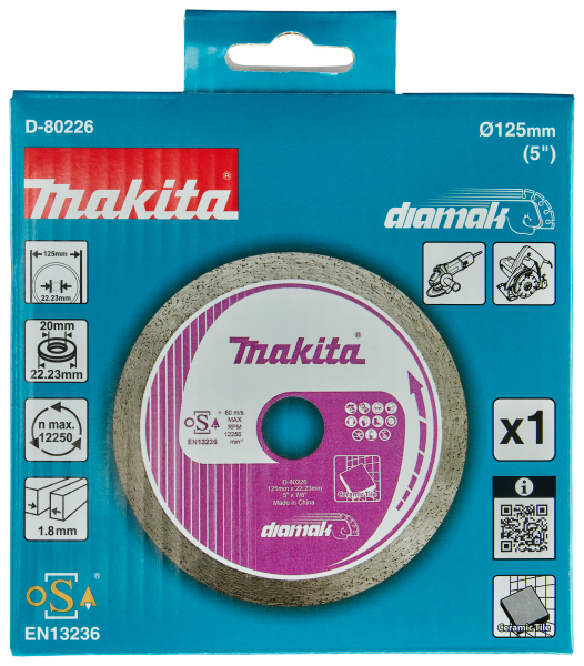 Makita D-80226 Diamantschijf - 125mm - 22,23 X 1.8mm - Detailed view of the product