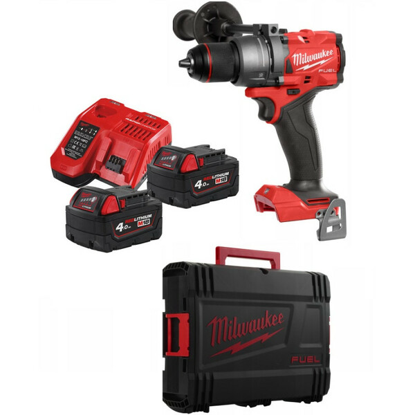 Milwaukee M18 FPD3-402C FUEL™ Slagboormachine (2x 4.0 Ah Accu) In Transportkoffer - 18V EAN: 4058546418403