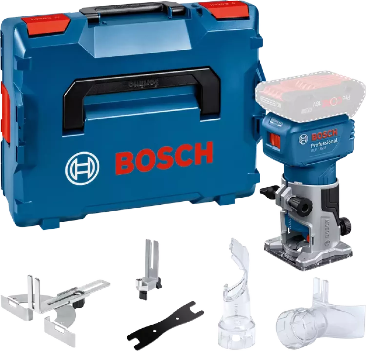 Bosch GLF 18V-8 18V Li-Ion Accu Kantenfrees Body In L-Boxx - 8mm