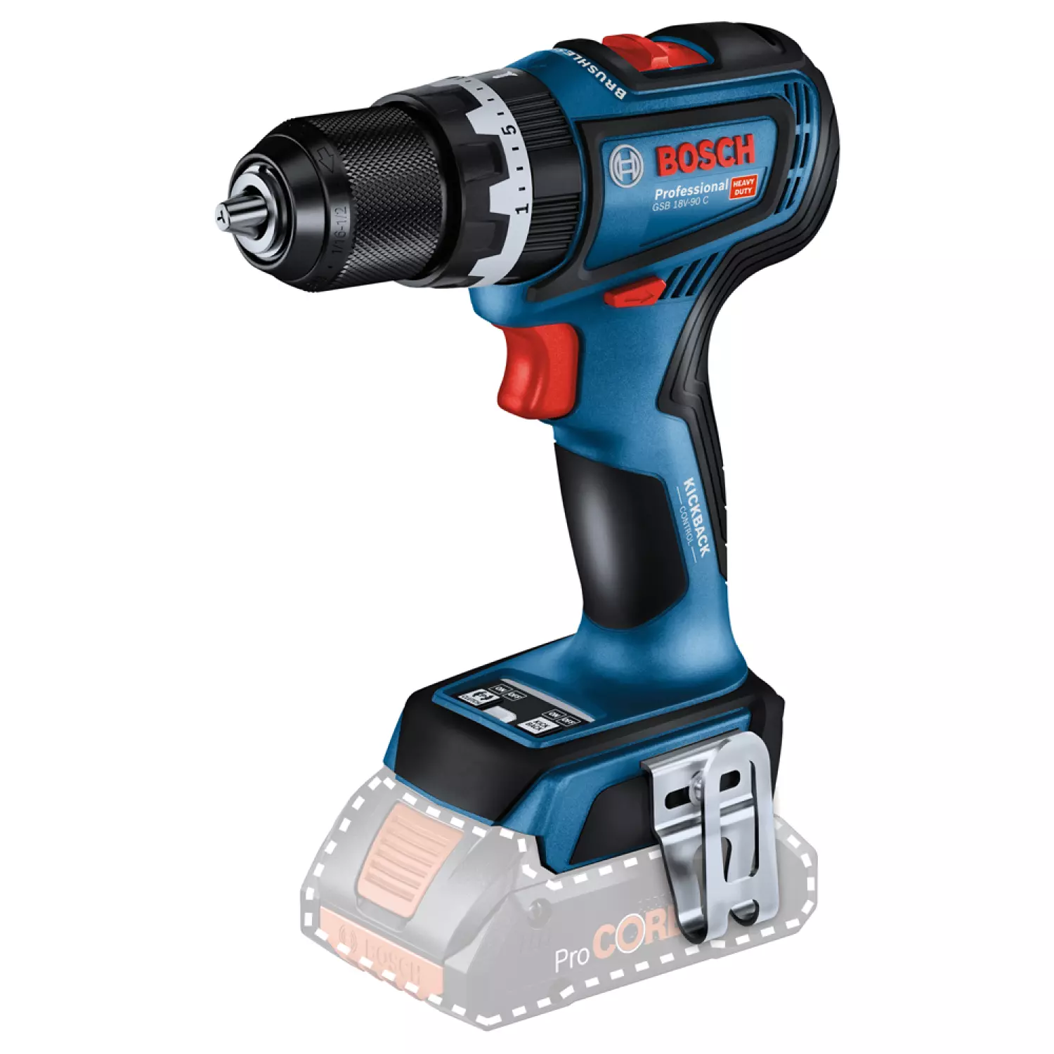 Bosch GSB 18V-90 C 18V Li-ion Accu Schroefklopboor Body In L-Boxx - 64 Nm thumbnail 3